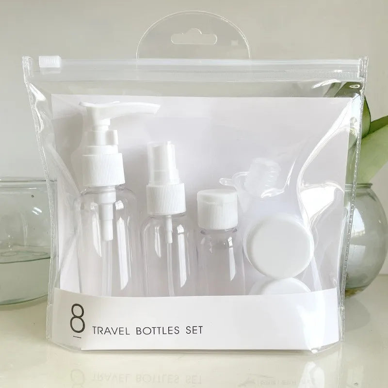 8Pcs Travel Refillable Bottle Set Spray