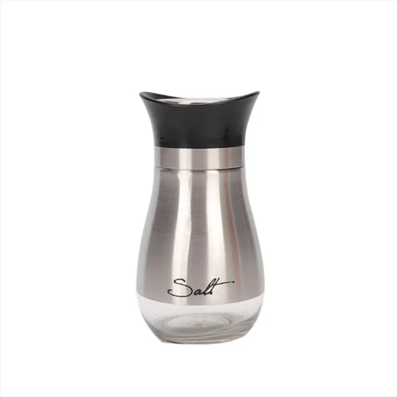 1PC Seasoning Shaker Glass Bottles Spices Storage Barbecue Condiment Jar Salt Pepper Boxes for Kitchen Gadget Tools Organizer