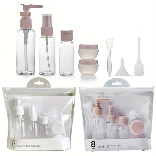 8Pcs Travel Refillable Bottle Set Spray