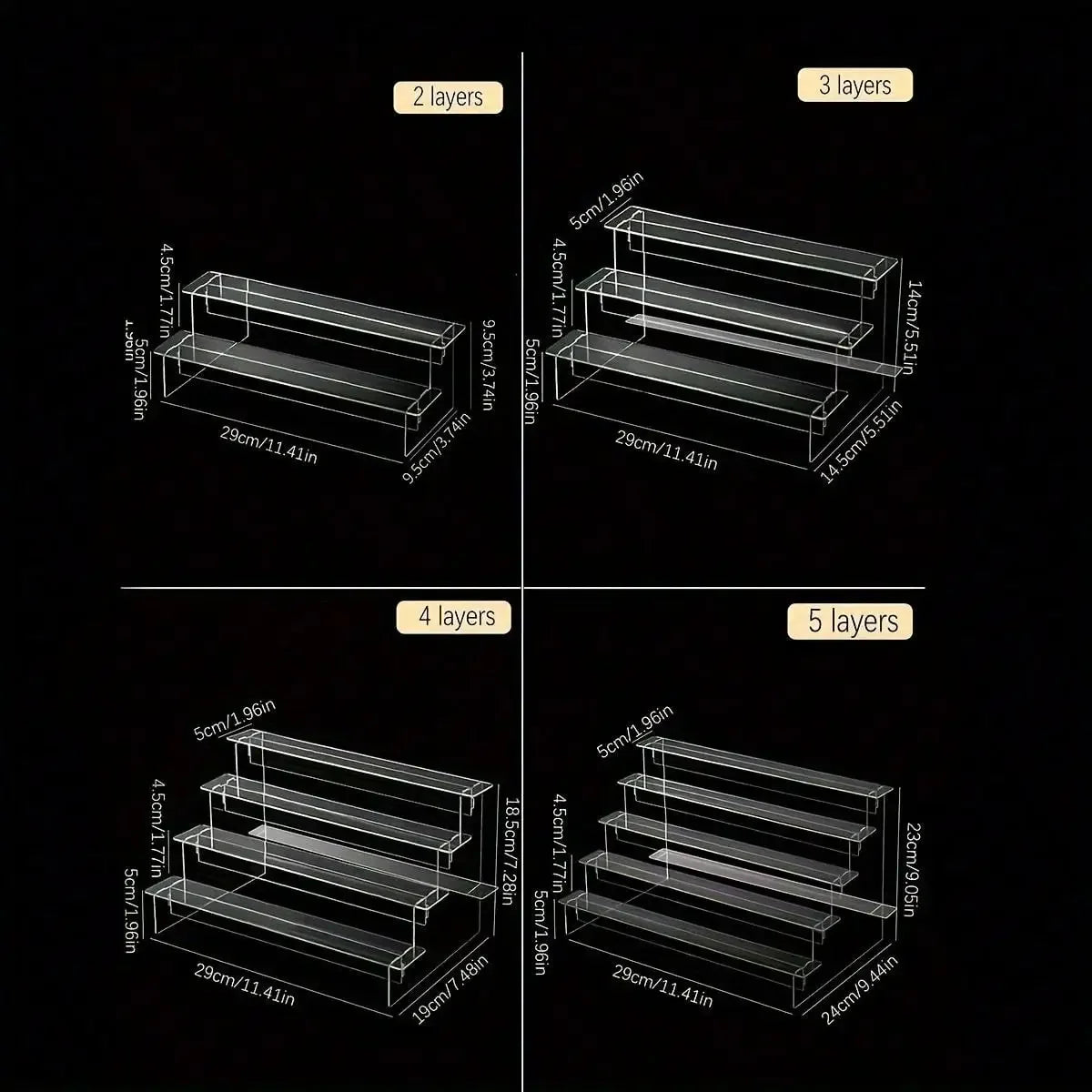 Expositor Acrílico Transparente – Organizador Multifunción