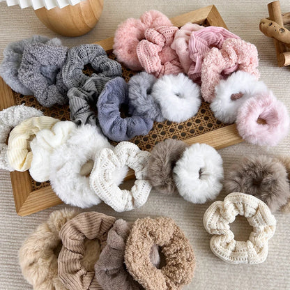 7/Pcs/Set Hair Rope Autumn Winter Furry