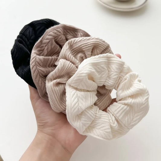 AISHG Solid Color Hair Scrunchies for Women Soft Hair Ties Elastic Hair Bands Cotton Ponytail Holders Girls Hair Accessories