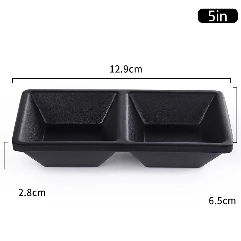 Black Melamine Multi Plate