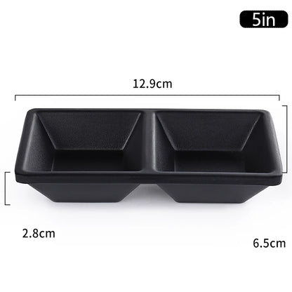 Black Melamine Multi Plate