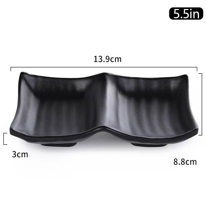 Black Melamine Multi Plate