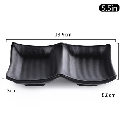 Black Melamine Multi Plate