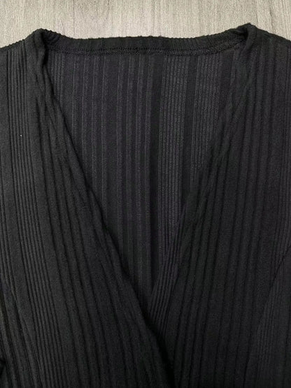 Plus-size European and American cross-border  autumn and winter new versatile casual solid color pocket cardigan