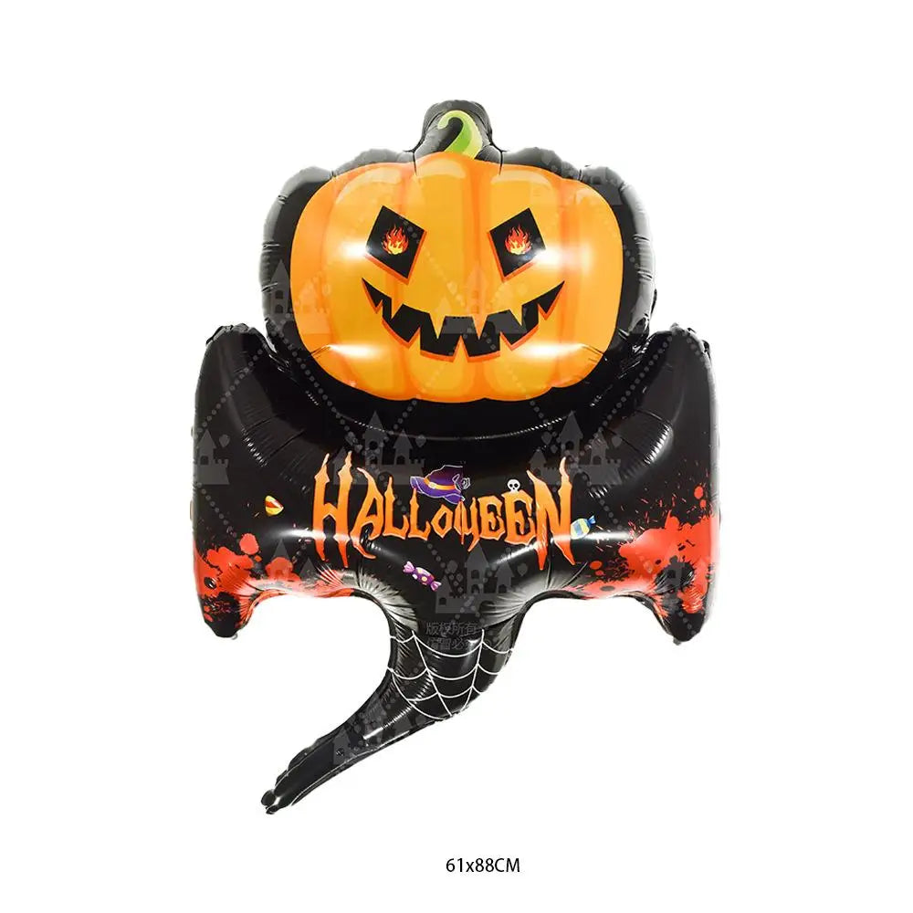Hot Halloween Balloon Decoration Standing Hummy Pumpkin Ghost Witch Halloween Party Large Foil Balloon Inflatable Door Tree Deco