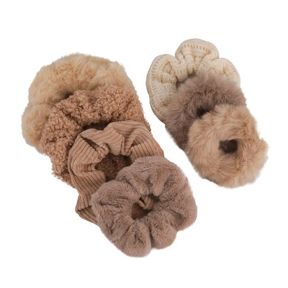 7/Pcs/Set Hair Rope Autumn Winter Furry