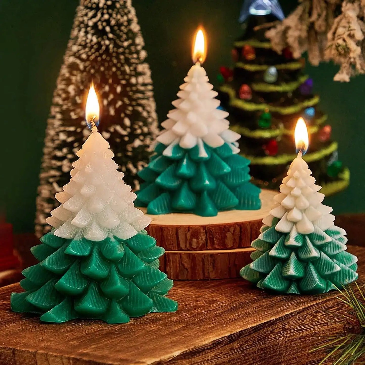 Christmas Tree Shaped Candle Tree Scented Tree Shaped Candle for Home Gift for Christmas Party Holiday New Year Decoration