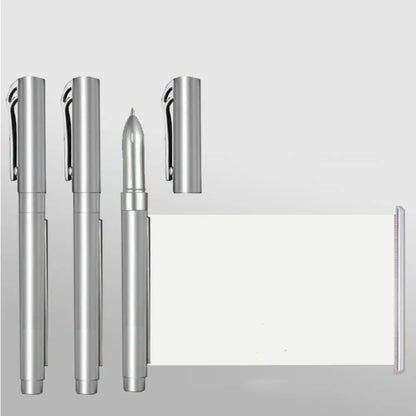 Bolígrafo Gel Negro Retráctil – Papel en Blanco Scroll