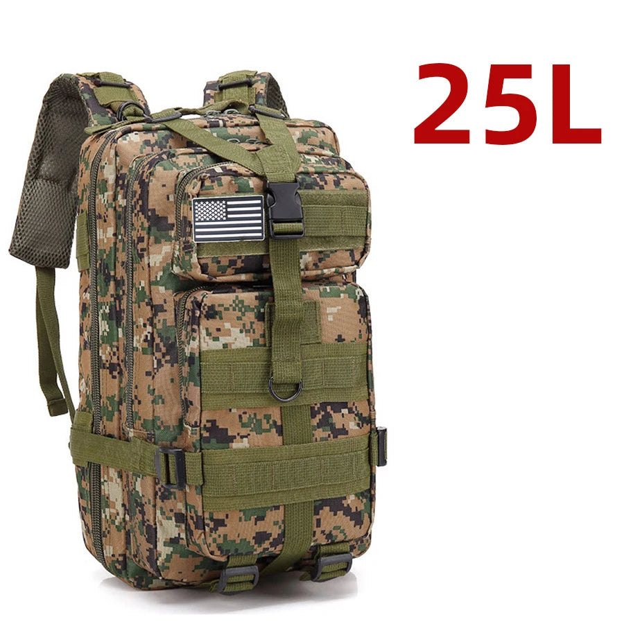 Mochila Táctica 25L / 50L – Resistente e Impermeable