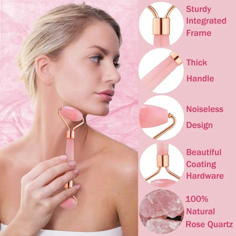 2Pcs Ice Face Roller Gua Sha Set