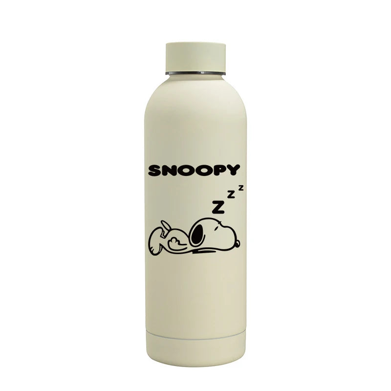 Snoopys Fashion Thermos Bottle Stainless Steel Vacuum Cup Travel Camping Keep Hot Cold Drink Insulated Mug Women Birthday Gifts
