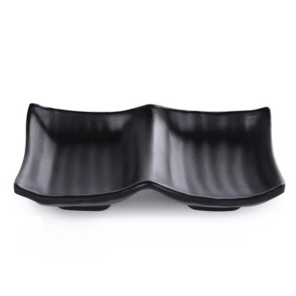 Black Melamine Multi Plate