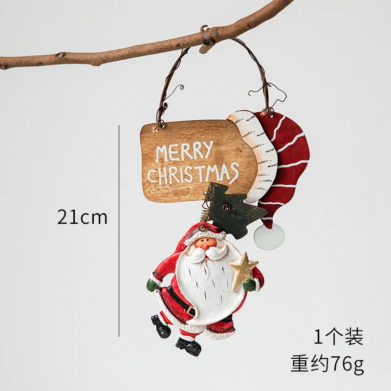 Christmas Resin Tree Decorations Santa