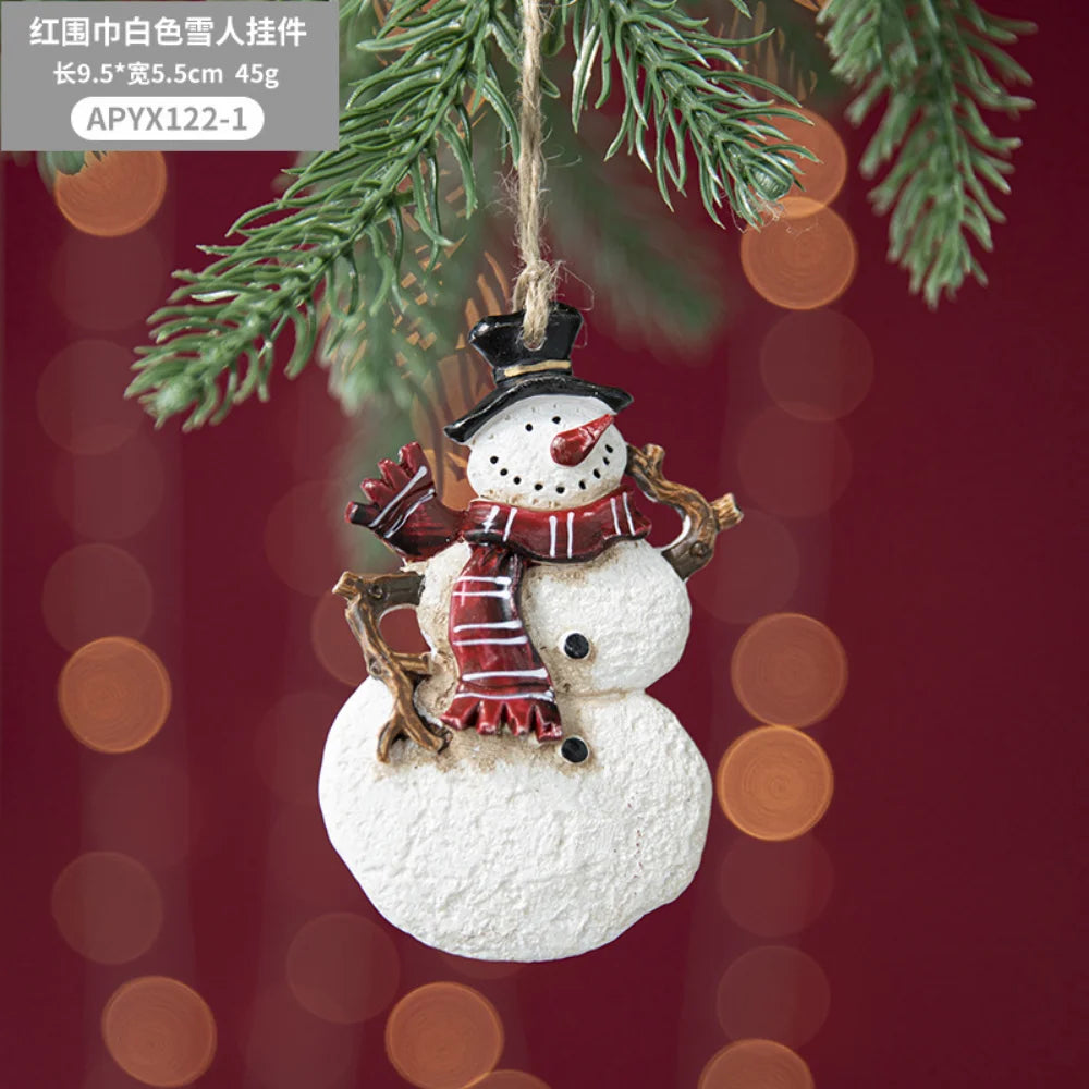 Christmas Resin Tree Decorations Santa
