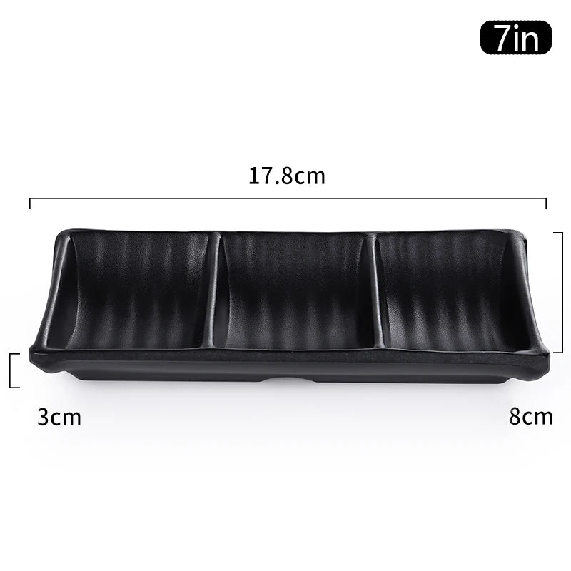 Black Melamine Multi Plate