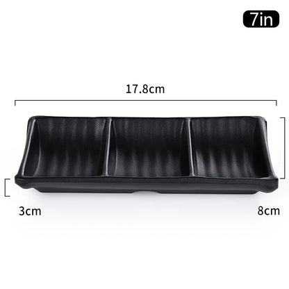 Black Melamine Multi Plate