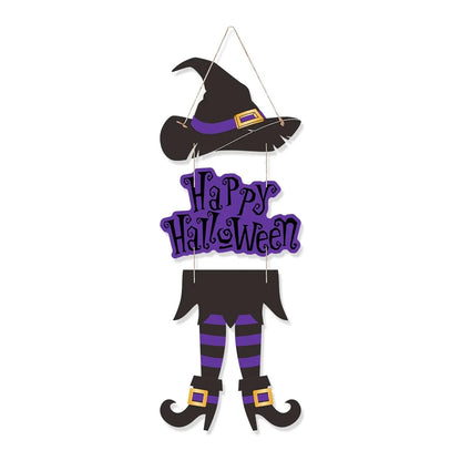 Halloween Witch Leg Hat Door
