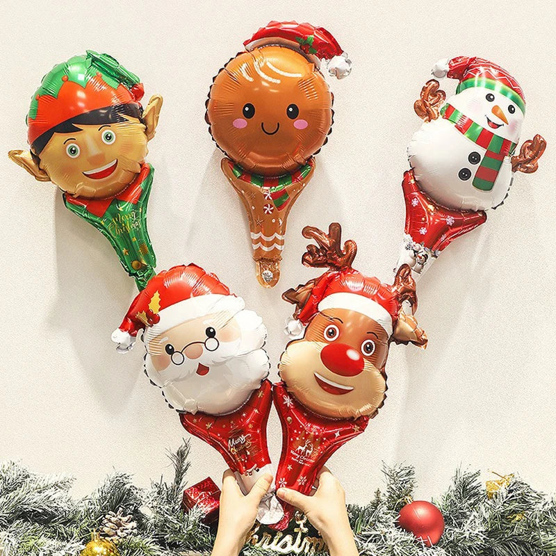 5/10 PCS Christmas Handheld Balloons