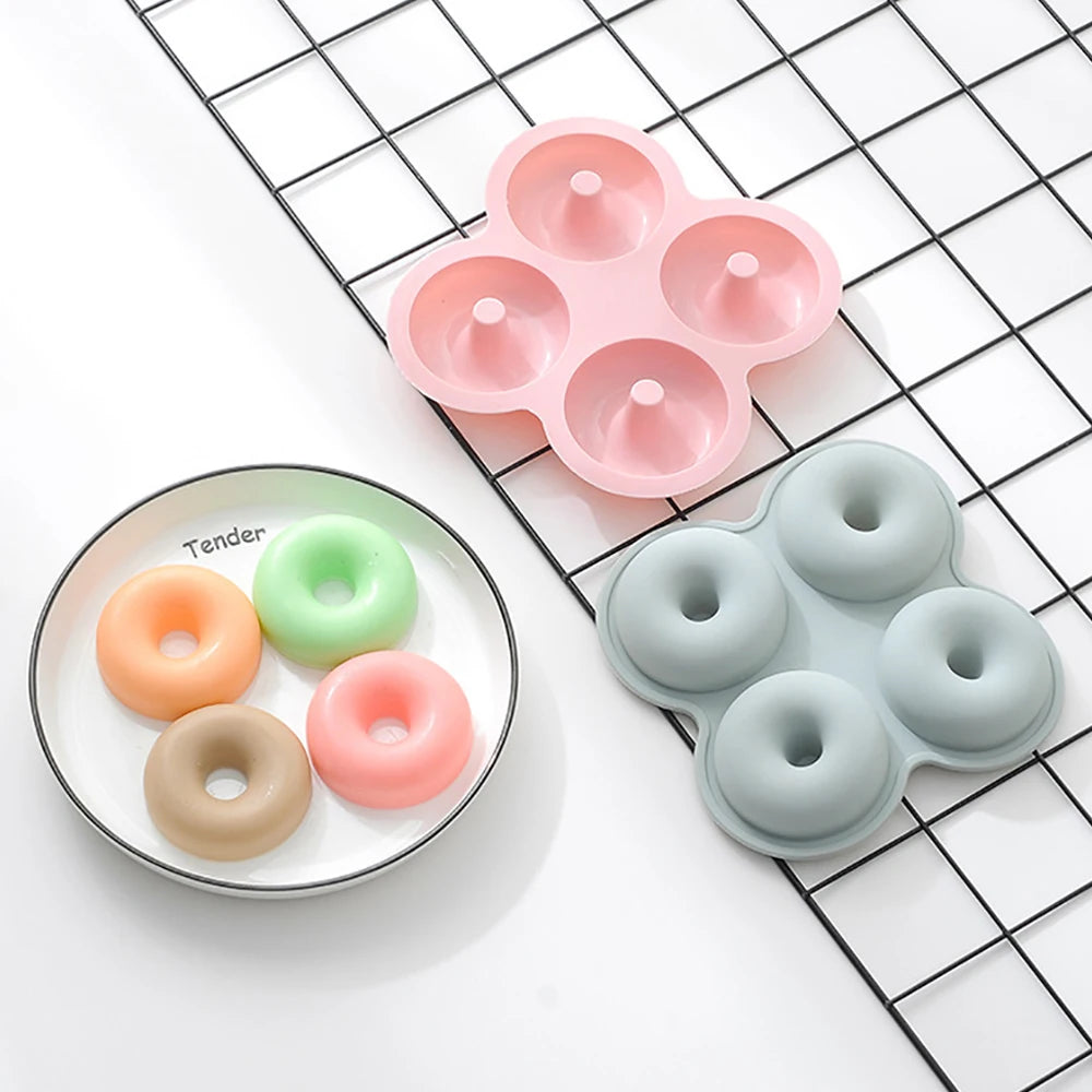 4 Holes Silicone Donut Mold