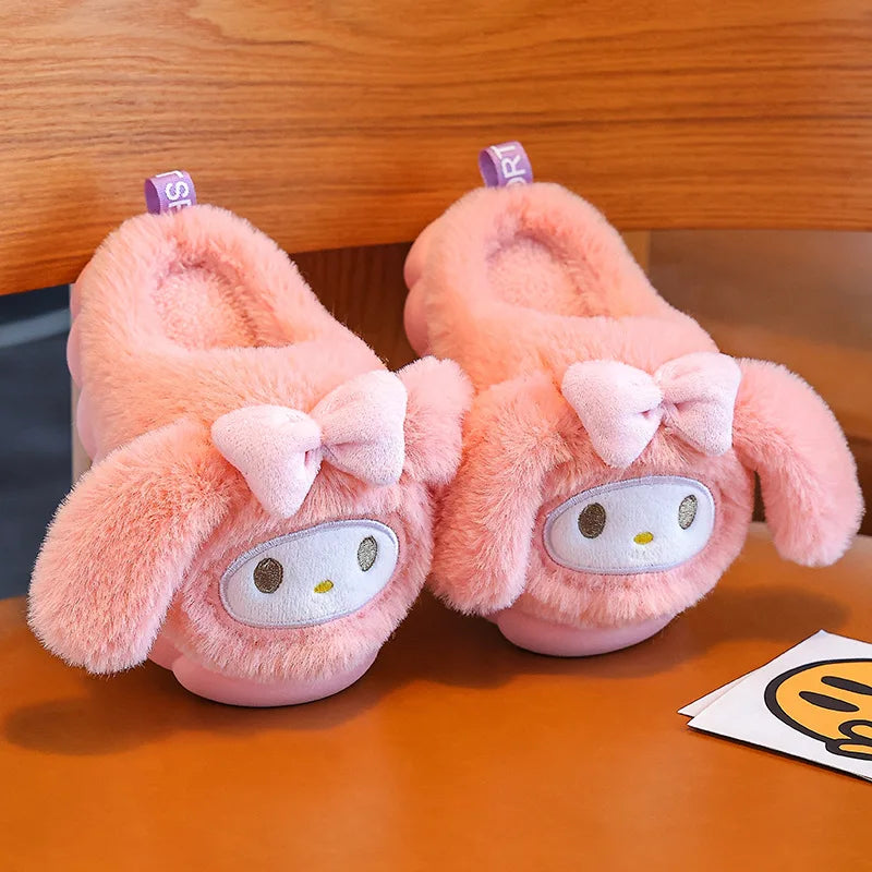 Cartoon Character Lovely Baby Cotton Shoes Slippers Autumn/winter Plush Warmth Children Cotton Slippers Indoor Kids Shoes