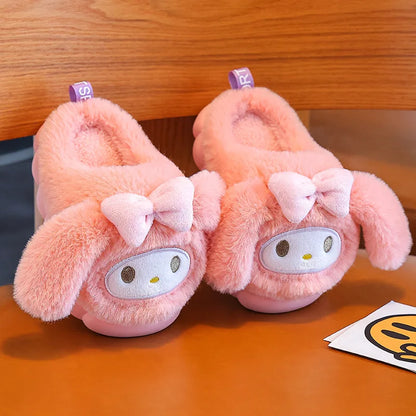 Cartoon Character Lovely Baby Cotton Shoes Slippers Autumn/winter Plush Warmth Children Cotton Slippers Indoor Kids Shoes