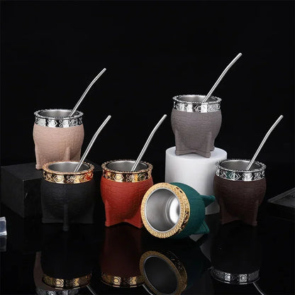 1PC tasses tasses per cafè Stainless Steel Double Wall Cup 200ml Insulated Tumbler Yerba Mate Tea Coffee Beer Drinking