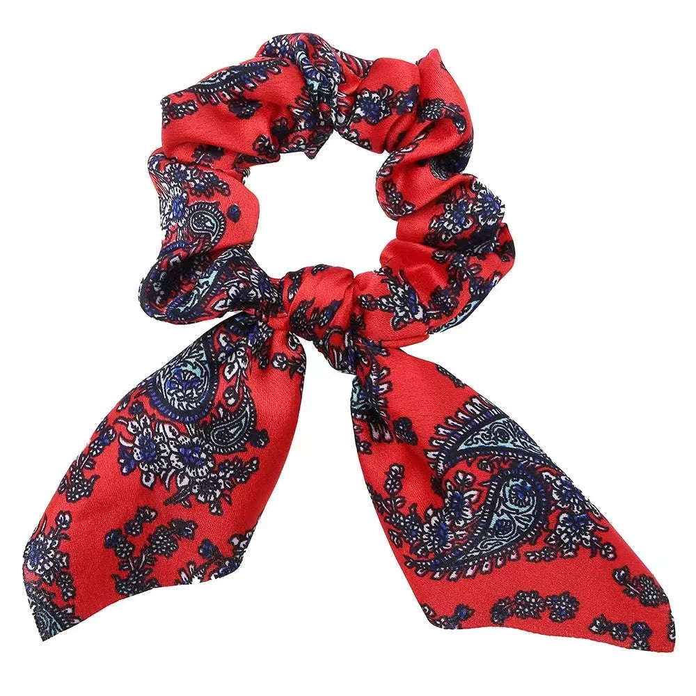 Set de 3 Scrunchies con Lazo – Estampado Floral