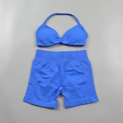 Conjunto Deportivo Mujer 2 Piezas – Top Corto y Shorts