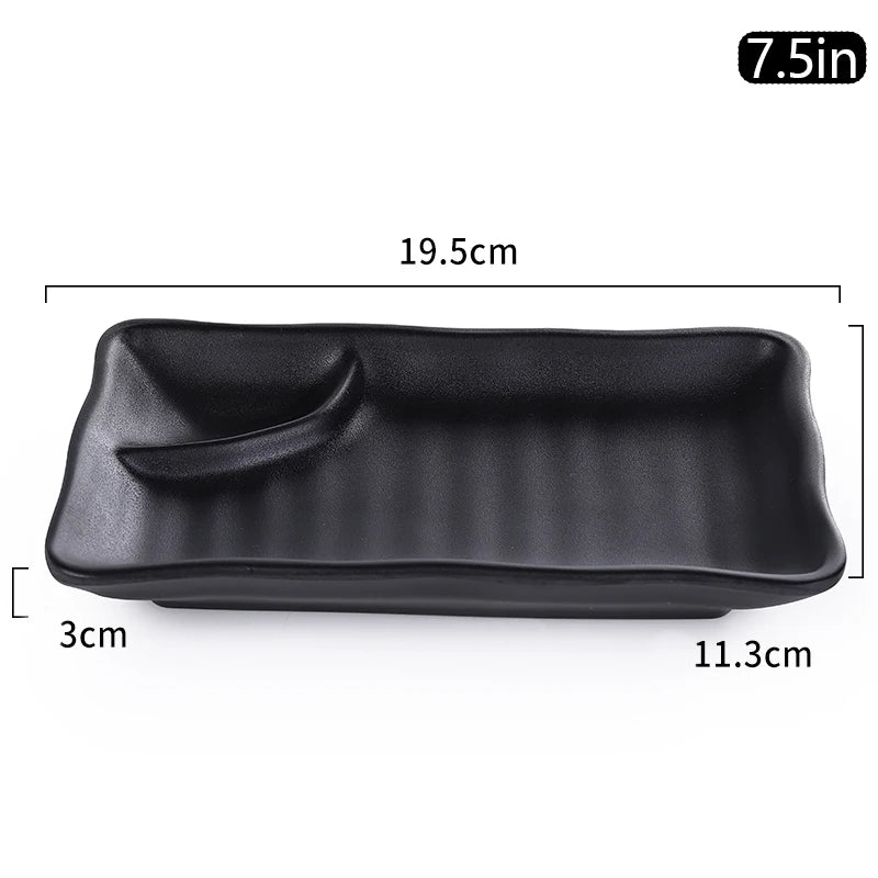 Black Melamine Multi Plate