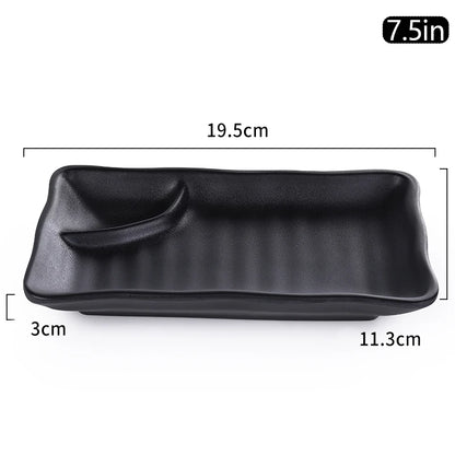 Black Melamine Multi Plate