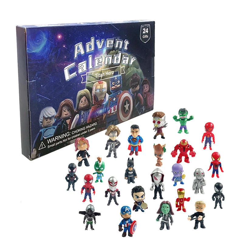 Advent Calendar Kids Toys Christmas Countdown Calendar 24pcs/Set Cartoon Anime Model Small Doll Decoration Toys