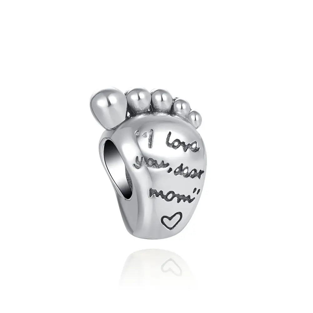 Hot-selling 925 Silver Mother's Day Series Rose Baby For European Original Bracelet DIY Accessories Women's Exquisite Jewelry