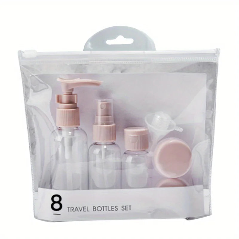 8Pcs Travel Refillable Bottle Set Spray