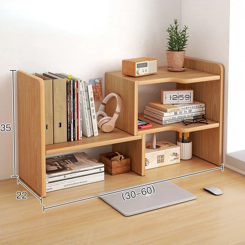 Stylish Desk Organizer - Multiple Tiers Desk Shelf with Compartments for Home Office and Dorm
