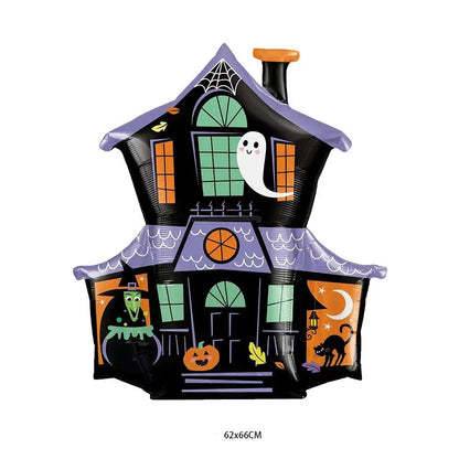 Hot Halloween Balloon Decoration Standing Hummy Pumpkin Ghost Witch Halloween Party Large Foil Balloon Inflatable Door Tree Deco